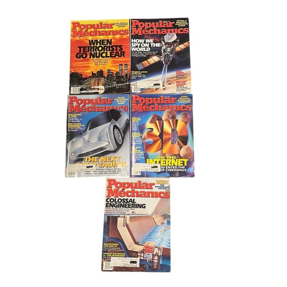 VTG Popular Mechanics Magazine 1996 Lot of 5 Engineering Satellites Automotive
